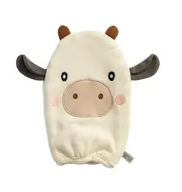 Living Textiles Living Textiles Bath Mitt - Tractor Ride/Cow