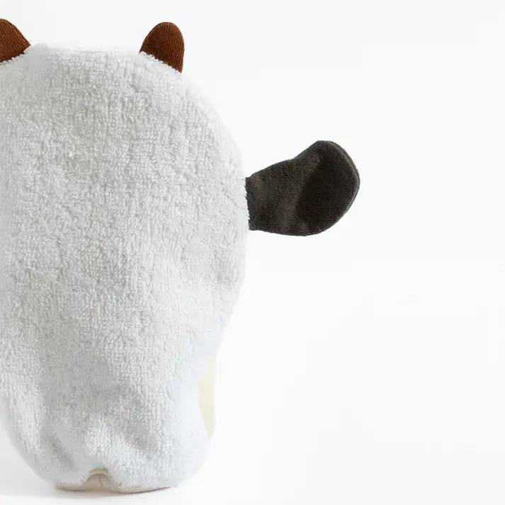 Living Textiles Living Textiles Bath Mitt - Tractor Ride/Cow