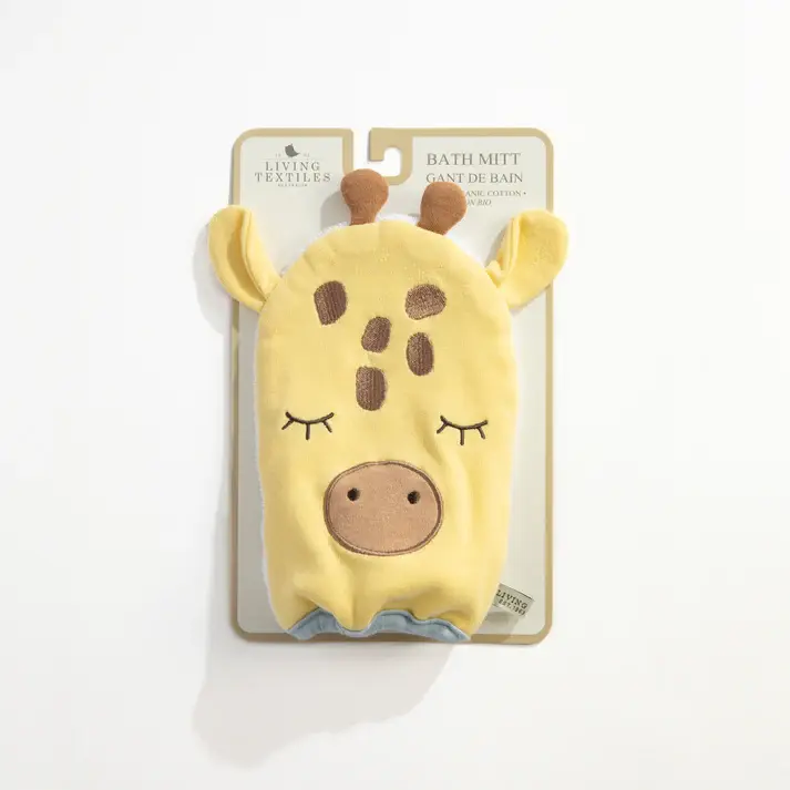 Living Textiles Living Textiles Bath Mitt - Wild Safari/Giraffe