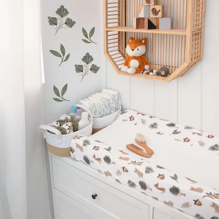 Living Textiles Living Textile Jersey Change Mat Cover/Towelling - Forest Retreat