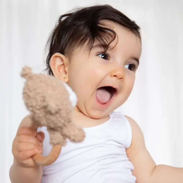Living Textiles Living Textiles Teething Ring & Dummy Chain Gift Set