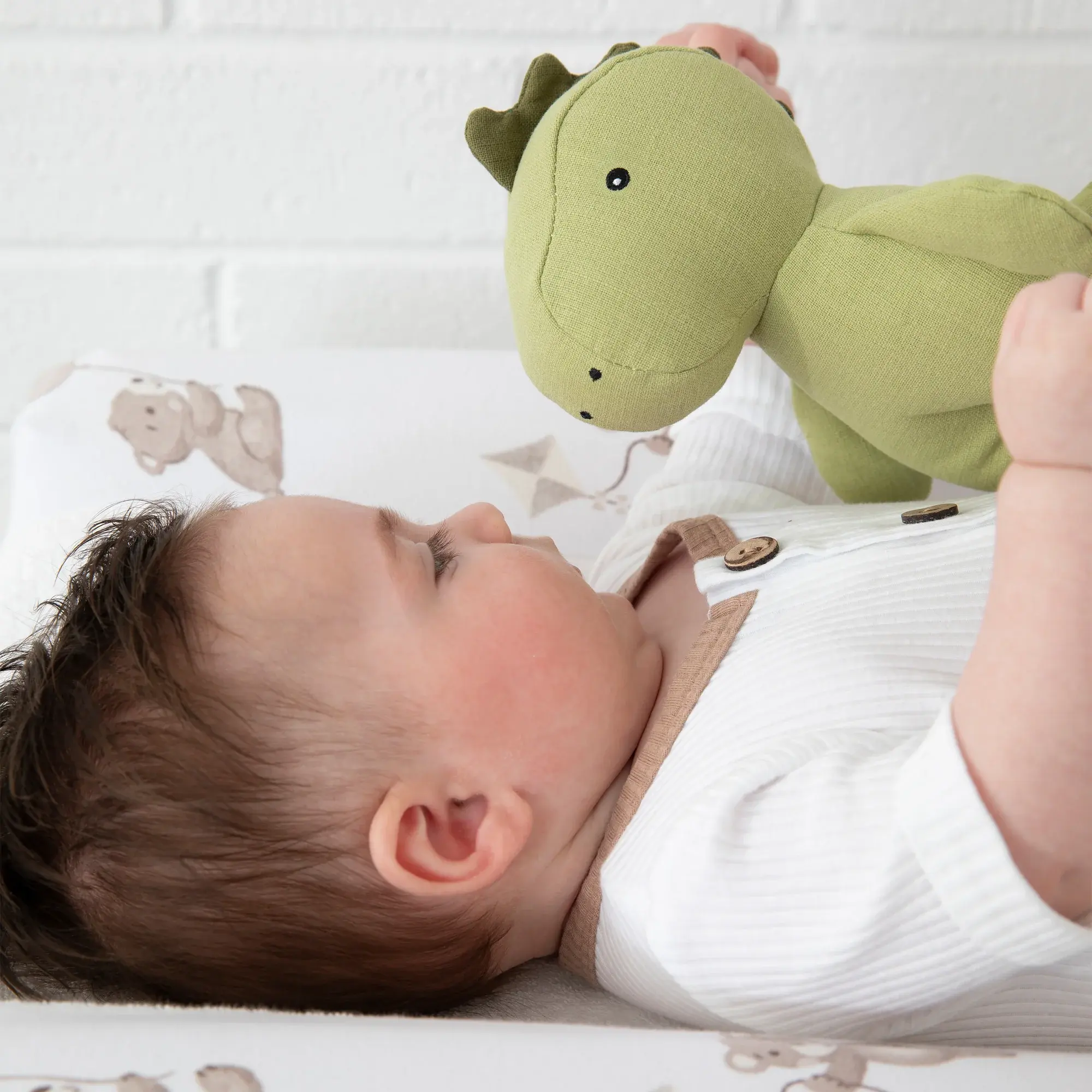 Living Textiles Living Textiles Small Linen Animal - Dennis the Dinosaur