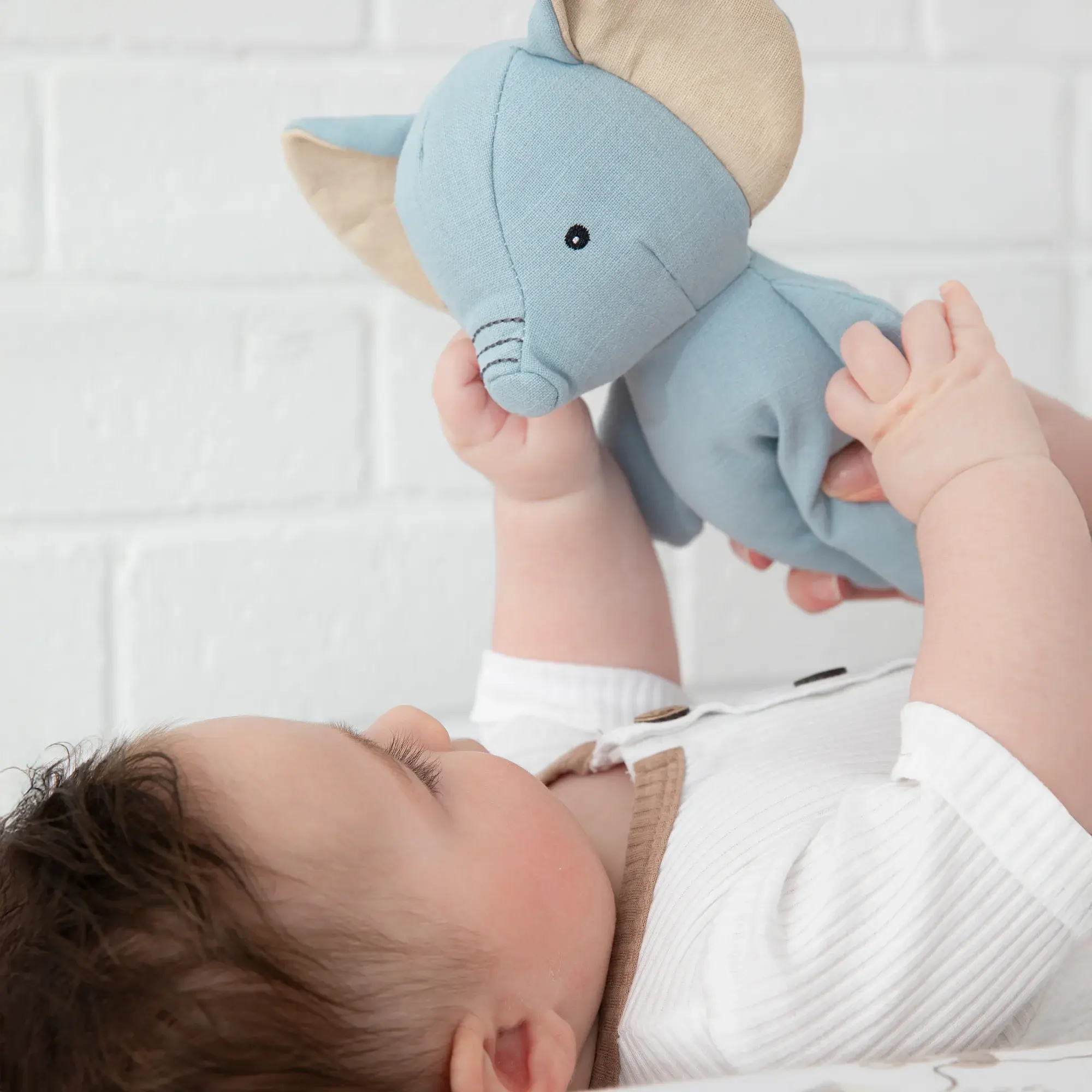 Living Textiles Living Textiles Small Linen Animal - Eddie the Elephant