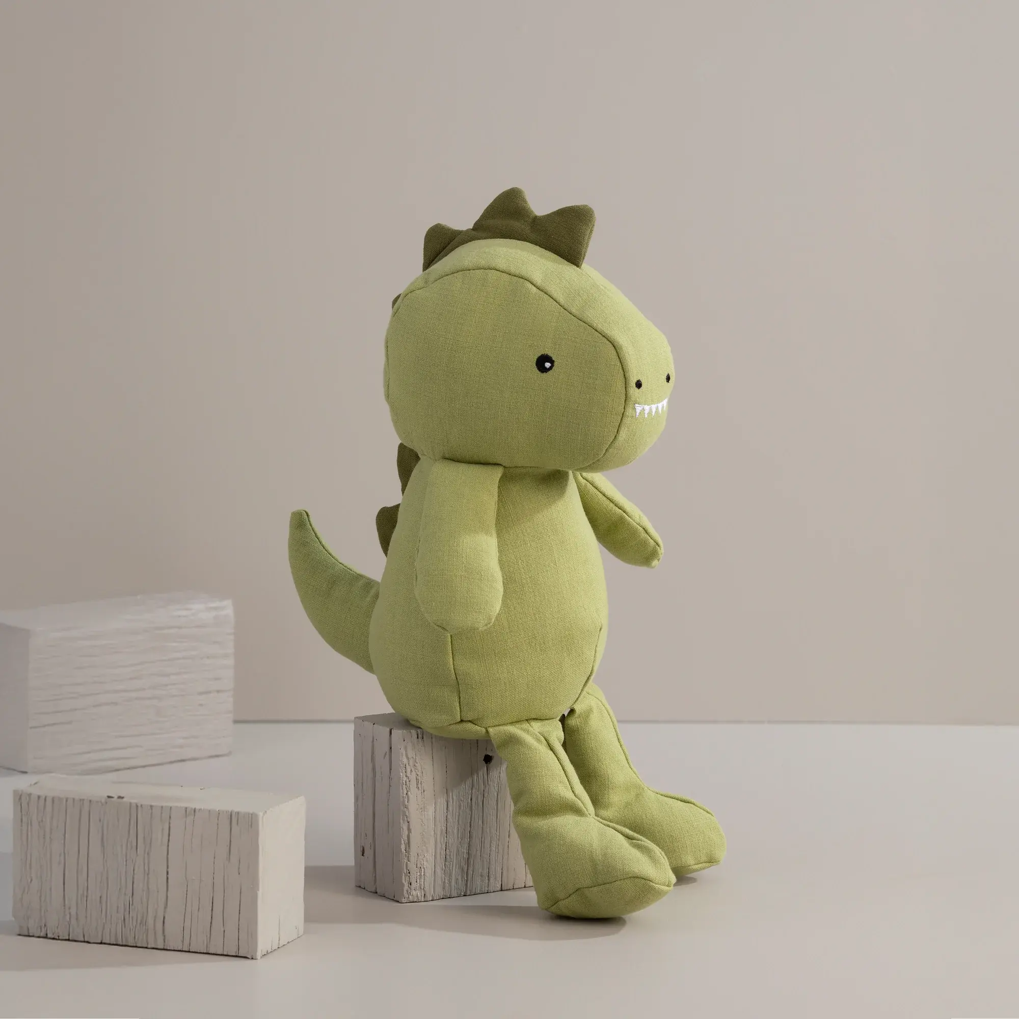 Living Textiles Living Textiles Large Linen Animal - Dennis the Dinosaur