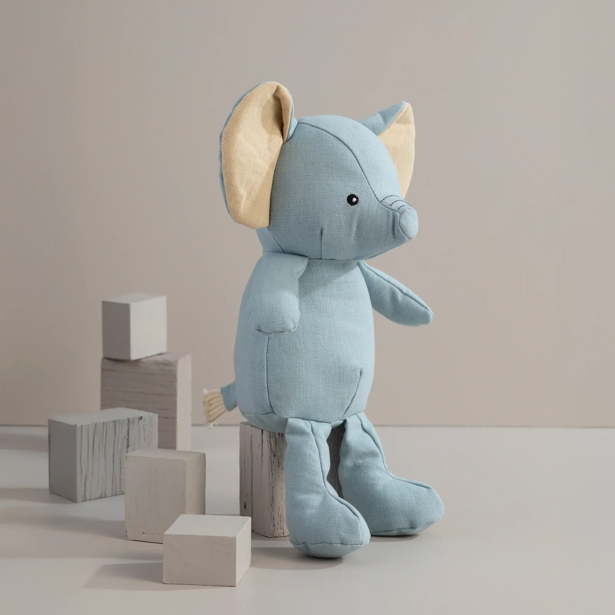Living Textiles Living Textiles Large Linen Animal - Eddie the Elephant