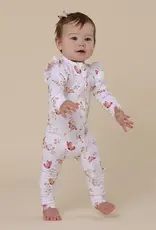 Snuggle Hunny Kids Snuggle Hunny Butterfly Organic Snugglesuit Convertible Romper with frill