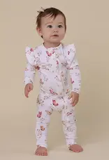 Snuggle Hunny Kids Snuggle Hunny Butterfly Organic Snugglesuit Convertible Romper with frill