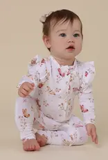 Snuggle Hunny Kids Snuggle Hunny Butterfly Organic Snugglesuit Convertible Romper with frill