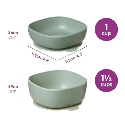B.Box B.Box Suction Bowls Duo - Sage