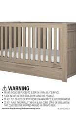 Mamas & Papas Mamas & Papas Franklin Cotbed Set With Essential Spring Cotbed Mattress (4 Pieces) - Light oak