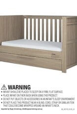 Mamas and Papas Mamas & Papas Franklin Cotbed Set With Essential Spring Cotbed Mattress (4 Pieces) - Light oak