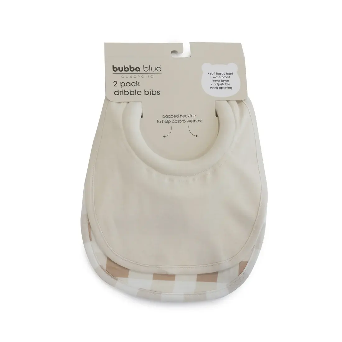 Bubba Blue Bubba Blue Bubba Sundae 2pk Dribble Bibs - Chestnut