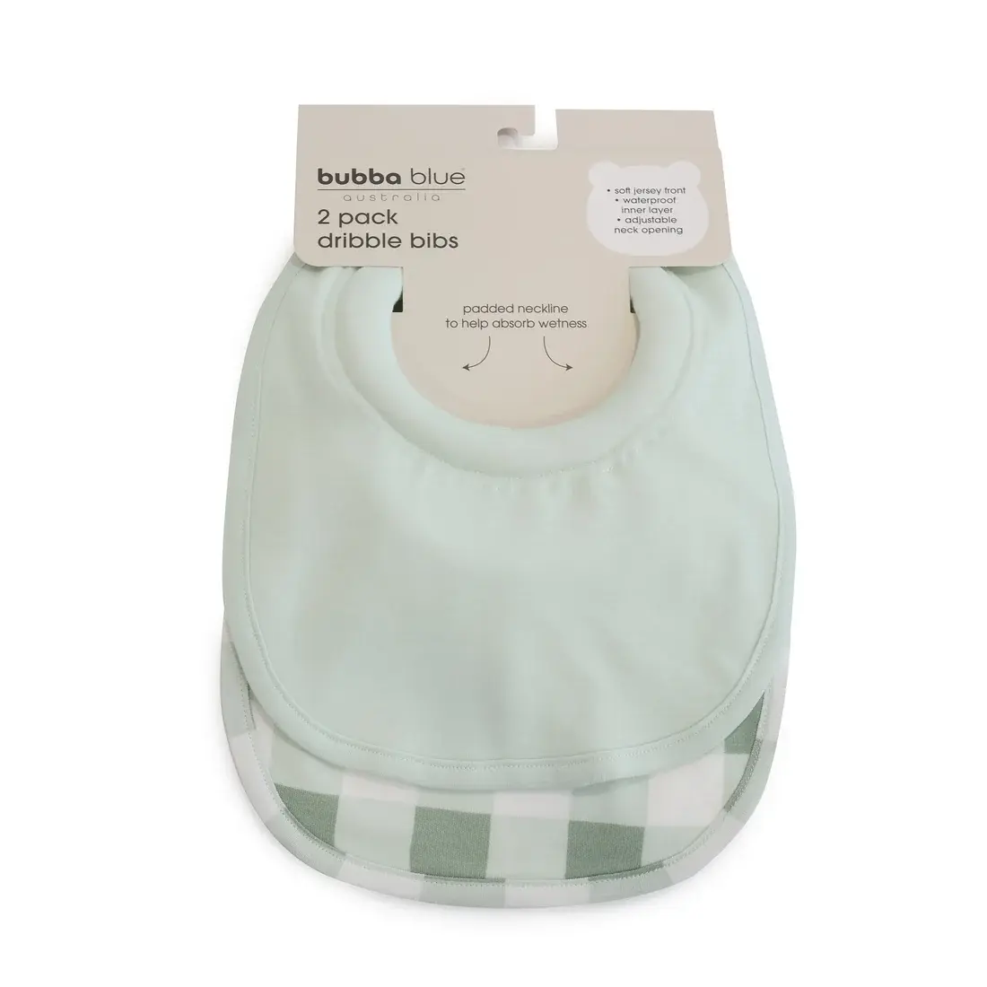 Bubba Blue Bubba Blue Bubba Sundae 2pk Dribble Bibs - Greentea