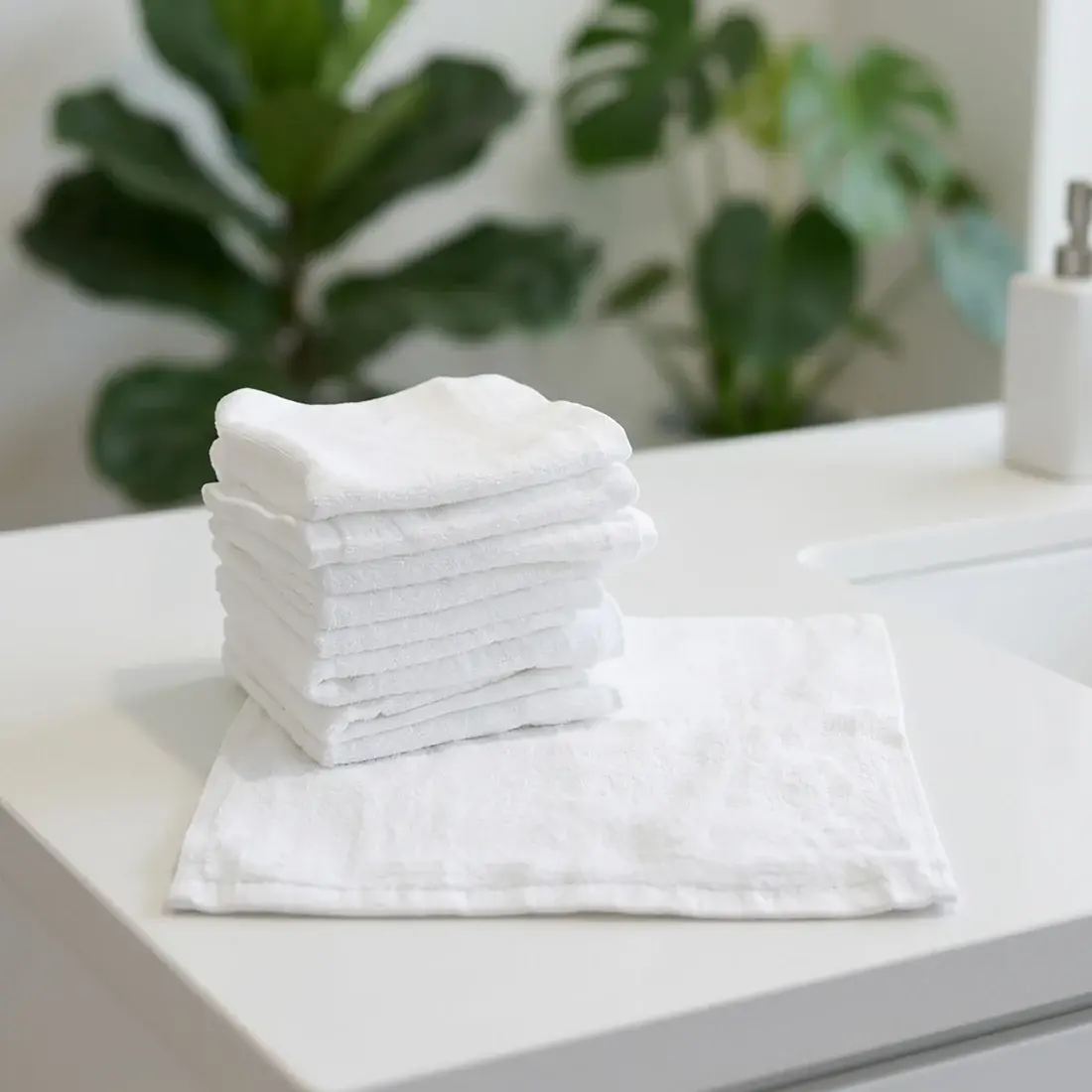 Bubba Blue Bubba Blue Bamboo White 10pk Wash Cloths