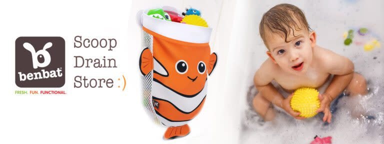 Benbat Benbat Scoop & Store Bath Basket Orange/White