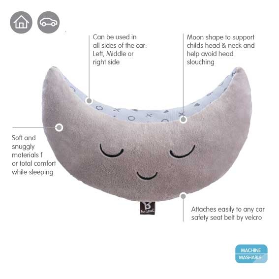 Benbat Benbat Mooni Travel Pillow & Seatbelt Cushion for Infants & Children