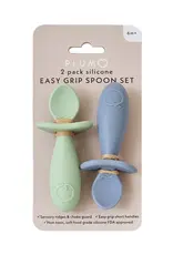 Plum Plum Silicone 2PK Easy Grip Spoon Set