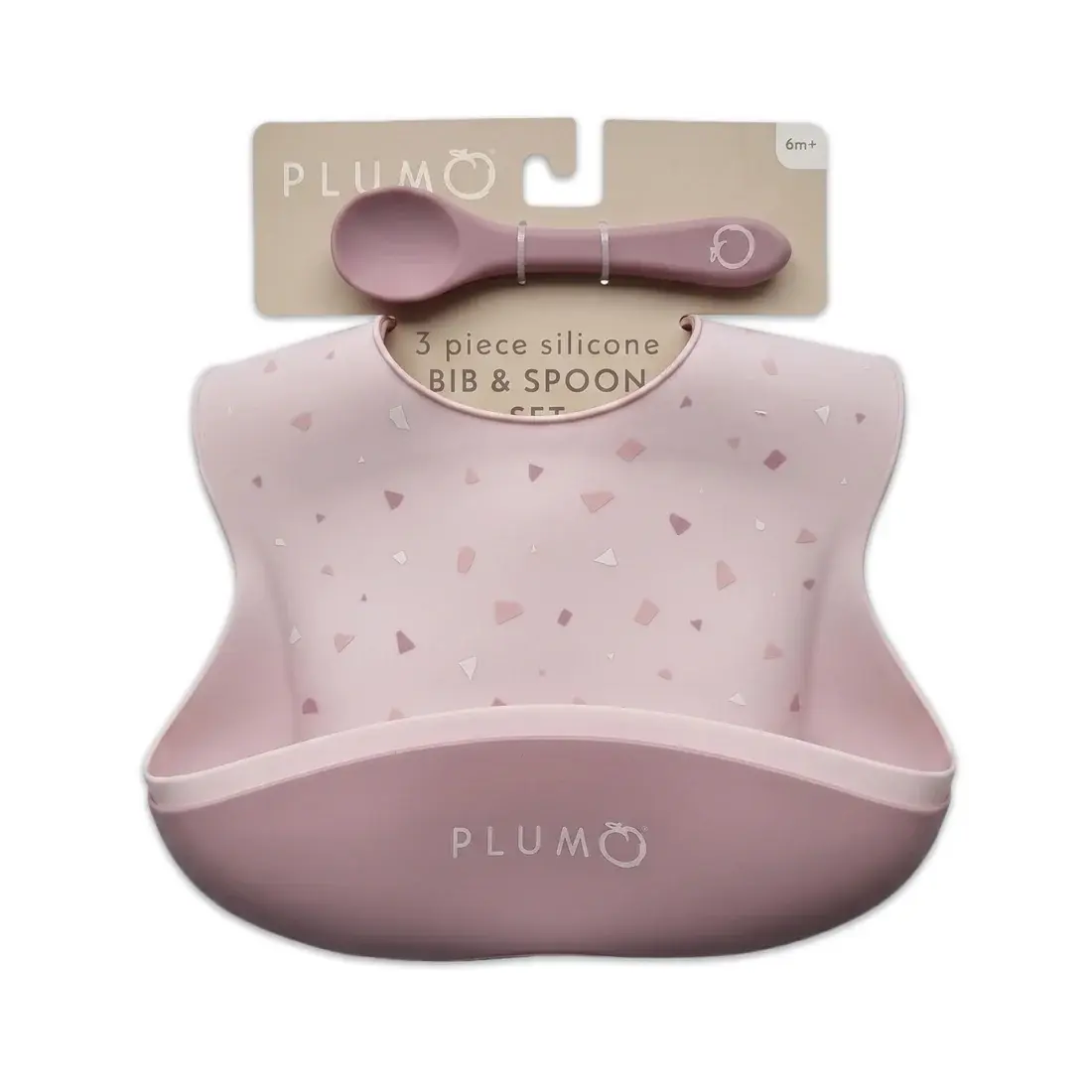 Plum Plum 3 Piece Silicone Bib and Spoon Set