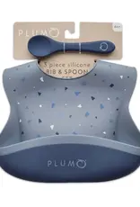 Plum Plum 3 Piece Silicone Bib and Spoon Set