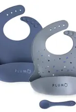 Plum Plum 3 Piece Silicone Bib and Spoon Set