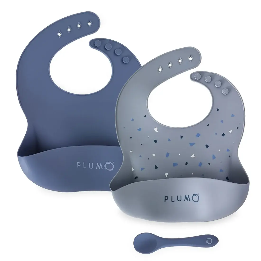 Plum Plum 3 Piece Silicone Bib and Spoon Set