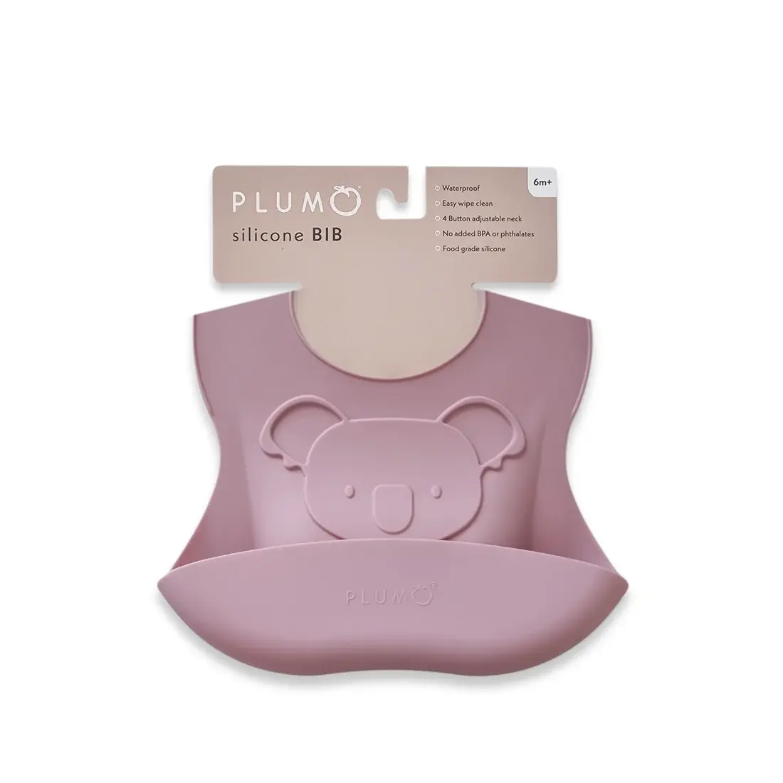 Plum Plum Silicone Embossed Koala Bib