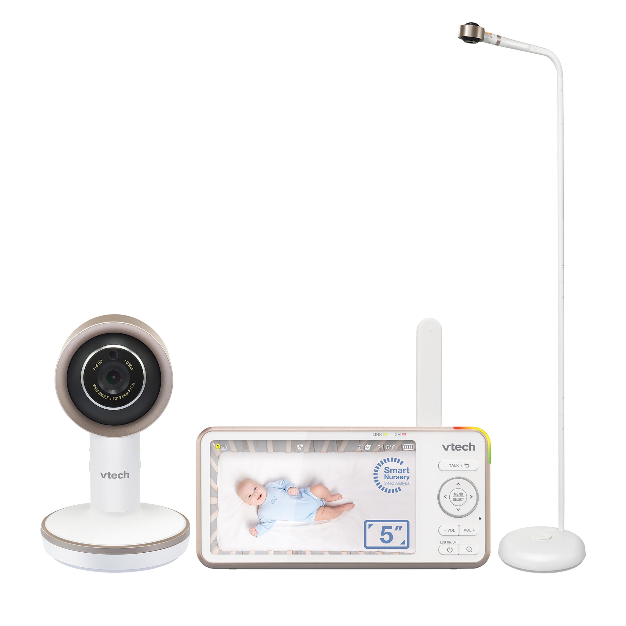 VTech VTech V-Care 2 HD Smart Non-Contact Well-Being Baby Monitor with Remote Access