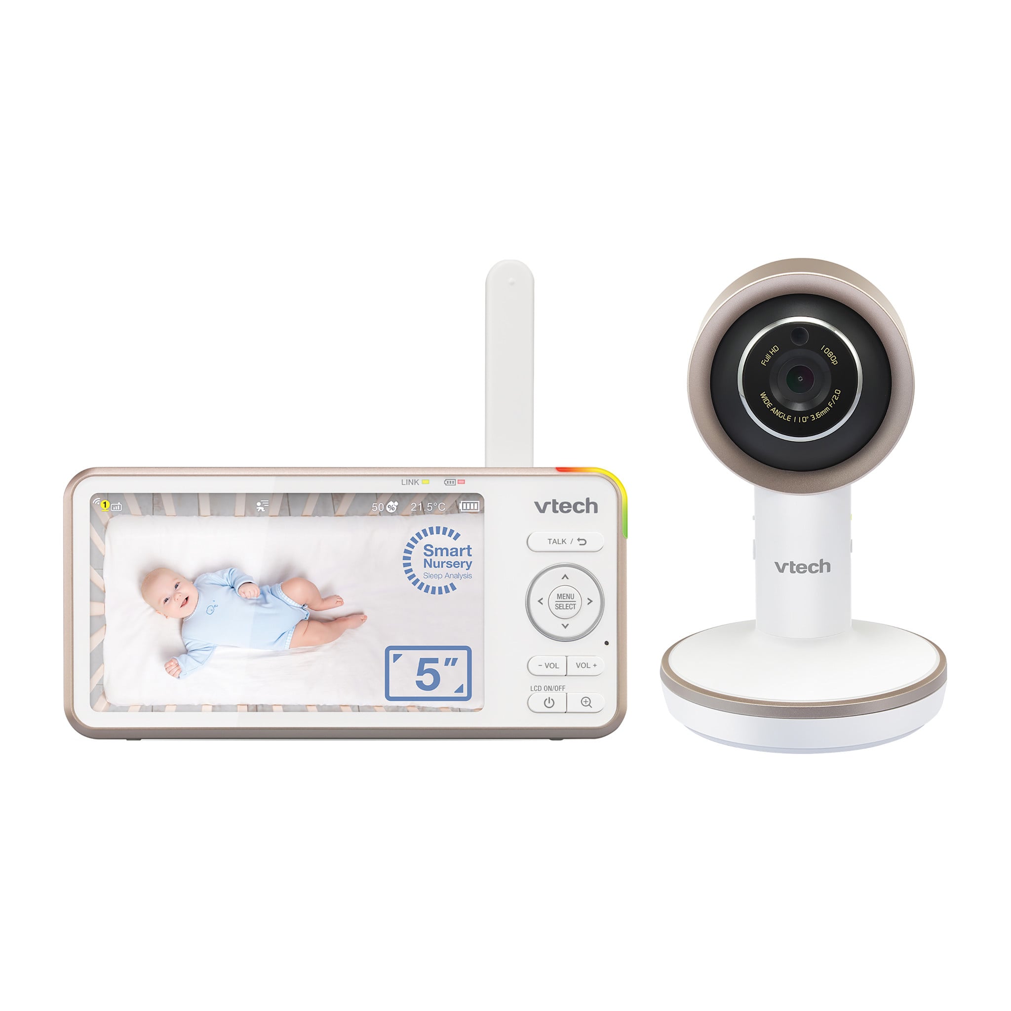 VTech VTech V-Care 2 HD Smart Non-Contact Well-Being Baby Monitor with Remote Access