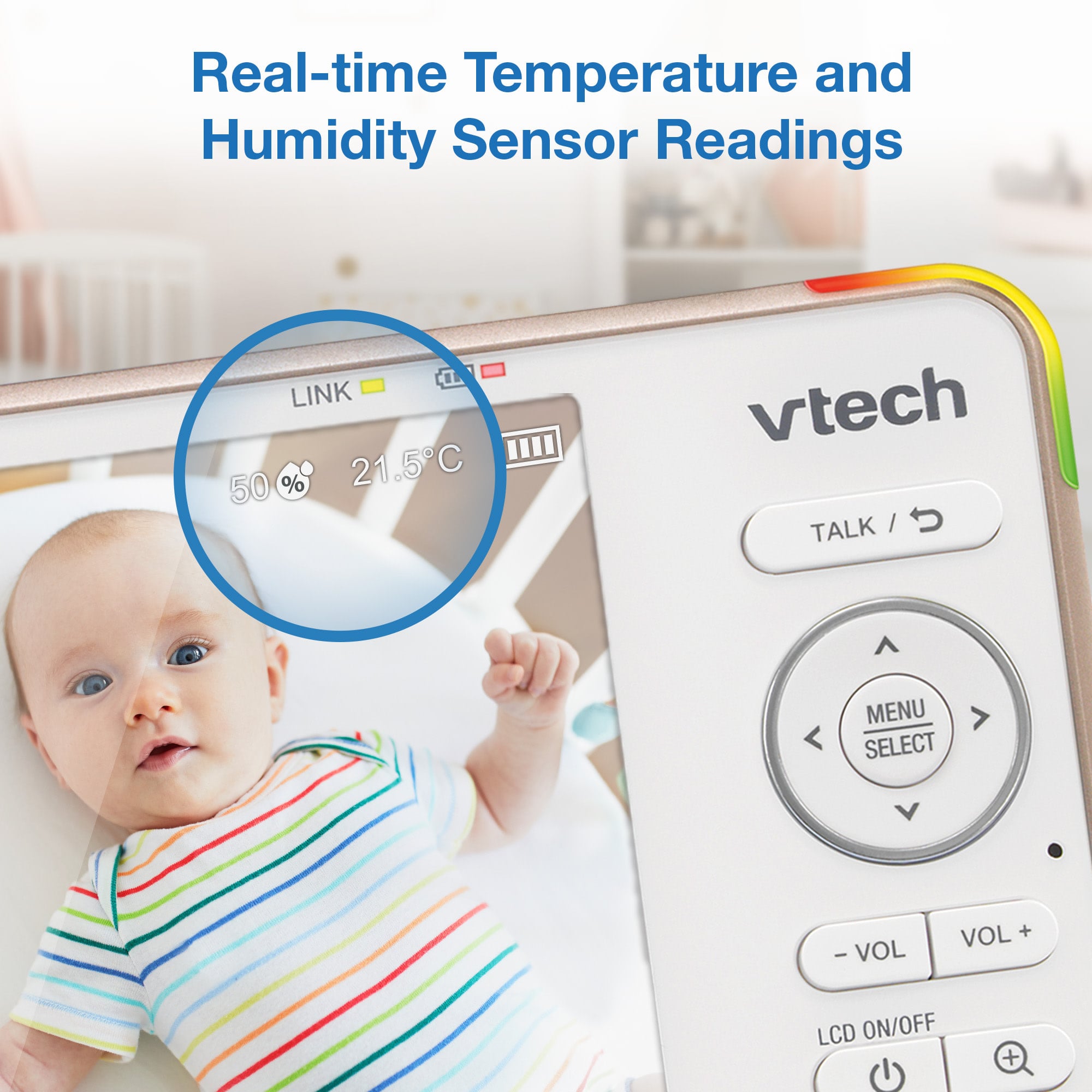 VTech VTech V-Care 2 HD Smart Non-Contact Well-Being Baby Monitor with Remote Access