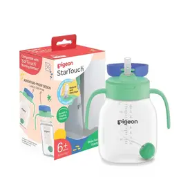 Pigeon Pigeon StarTouch straw Cup with Gravity Ball 250ml - Mint To Be