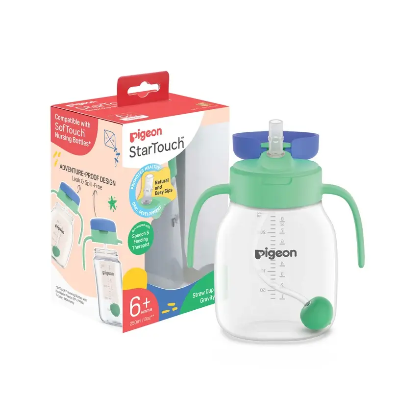 Pigeon Pigeon StarTouch straw Cup with Gravity Ball 250ml - Mint To Be