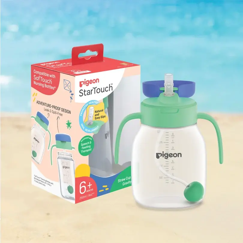 Pigeon Pigeon StarTouch straw Cup with Gravity Ball 250ml - Mint To Be