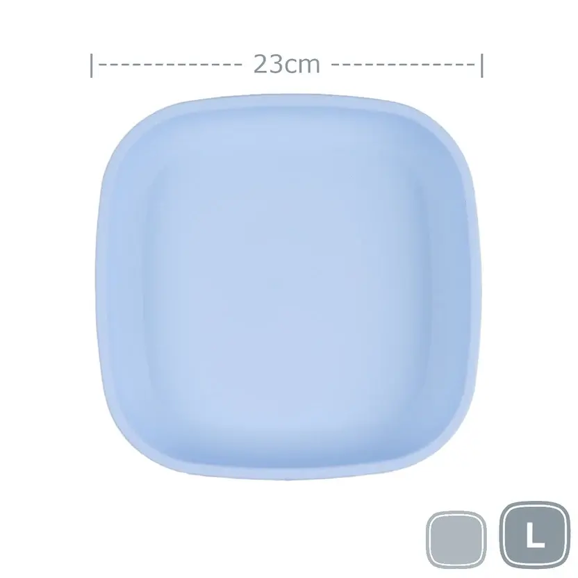 Re-Play Re-Play Large Flat Plate - Ice Blue