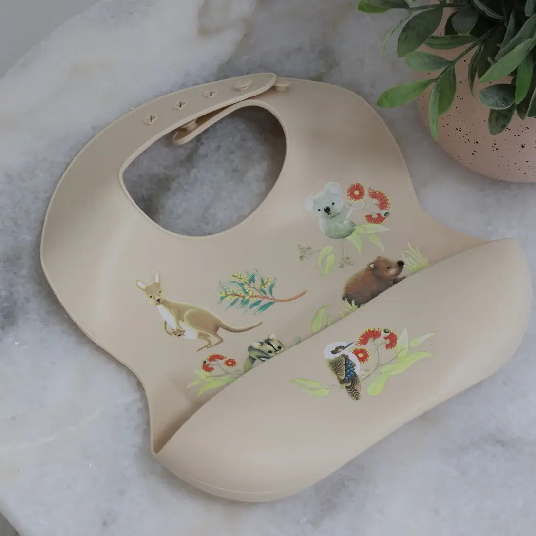 Bubba Blue Bubba Blue Aussie Animals Silicone Bib