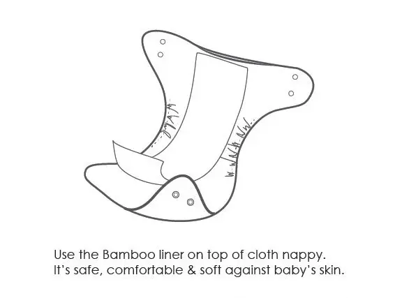 Bubba Blue Bubba Blue Bamboo White 100 sheets Bamboo Nappy Liners