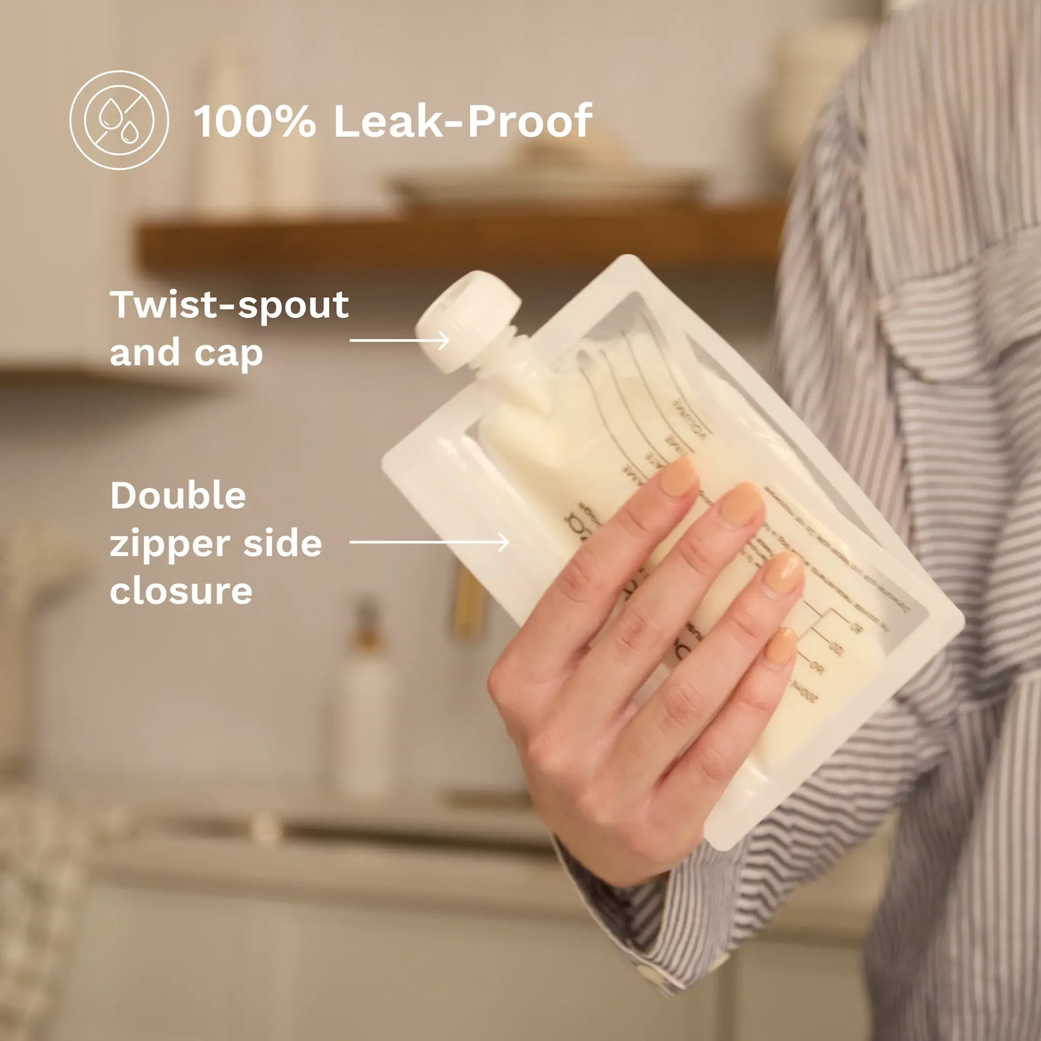 Baby Brezza Baby Brezza Reusable Breast Milk Bags With Funnel - 10pk