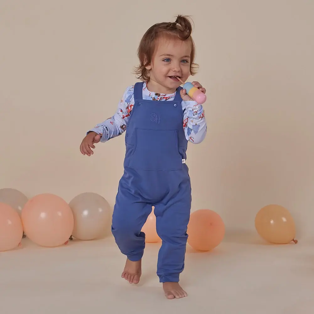 Snuggle Hunny Kids Snuggle Hunny Navy Organic Joey Overalls
