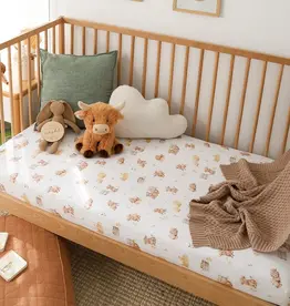Snuggle Hunny Kids Snuggle Hunny Highland Cows Organic Fitted Cot Sheet