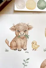 Snuggle Hunny Kids Snuggle Hunny Highland Cows Organic Fitted Cot Sheet