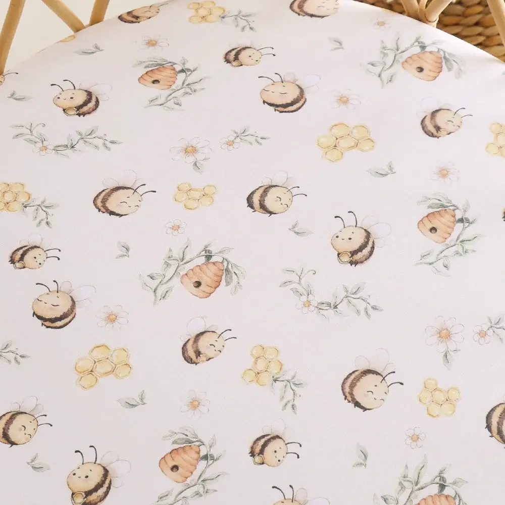 Snuggle Hunny Kids Snuggle Hunny Bumblebees Organic Bassinet Sheet / Change Pad Cover