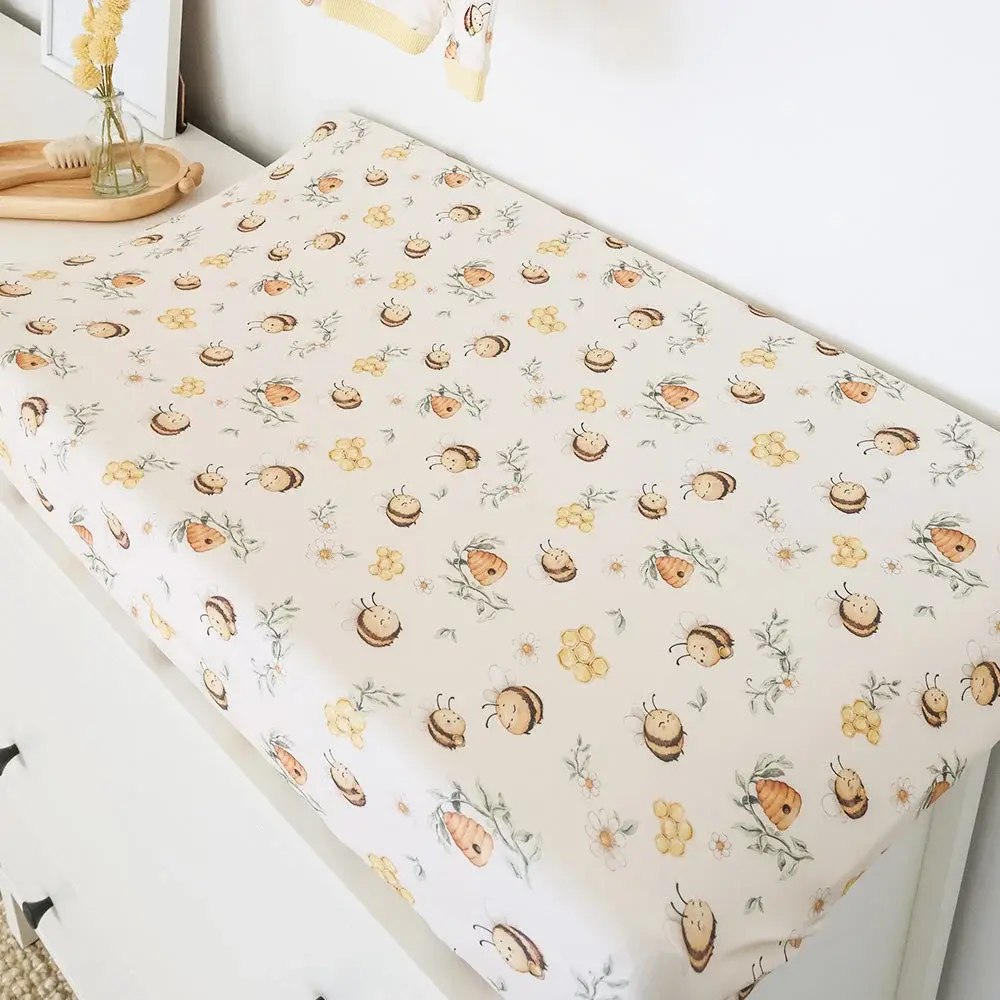 Snuggle Hunny Kids Snuggle Hunny Bumblebees Organic Bassinet Sheet / Change Pad Cover