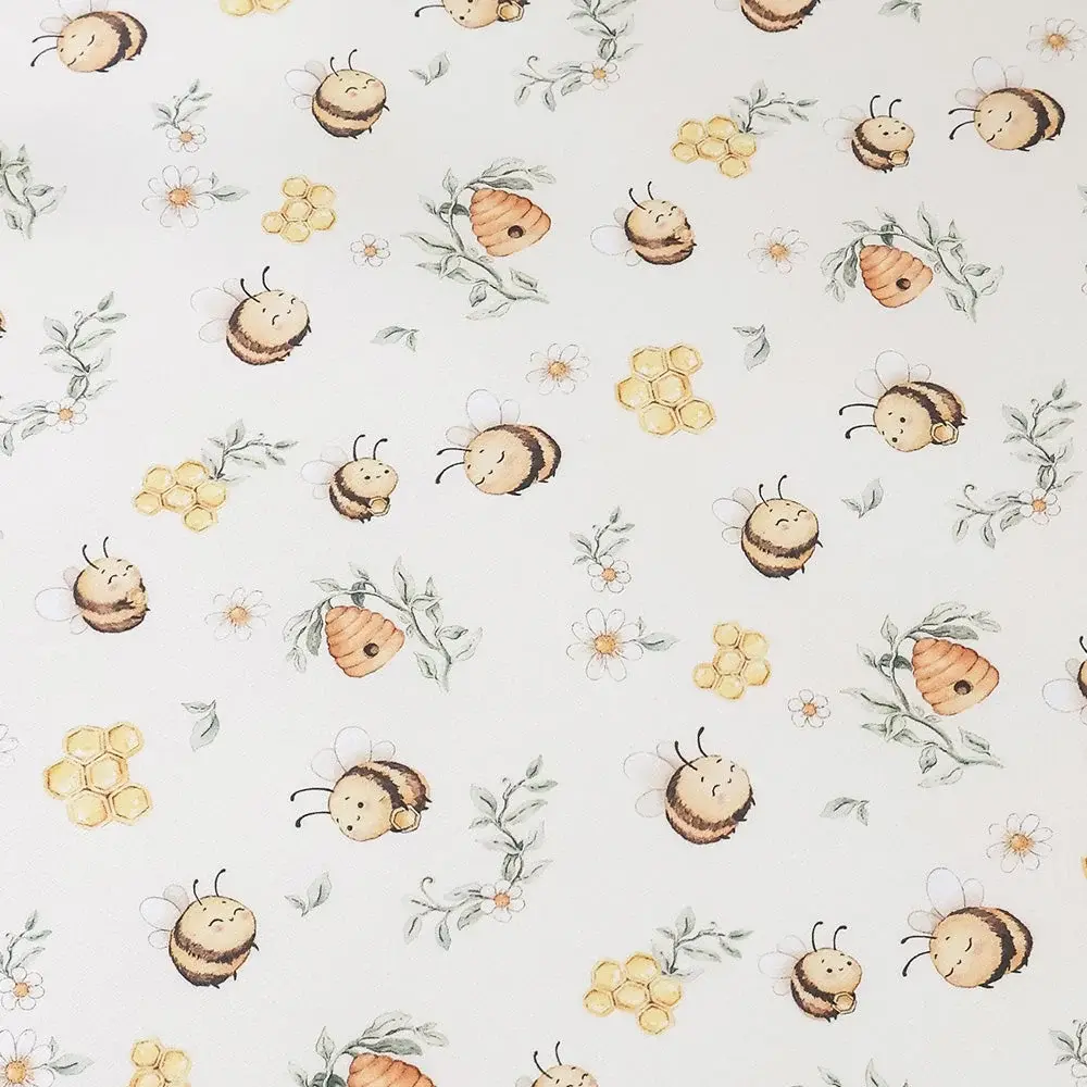 Snuggle Hunny Kids Snuggle Hunny Bumblebees Organic Fitted Cot Sheet