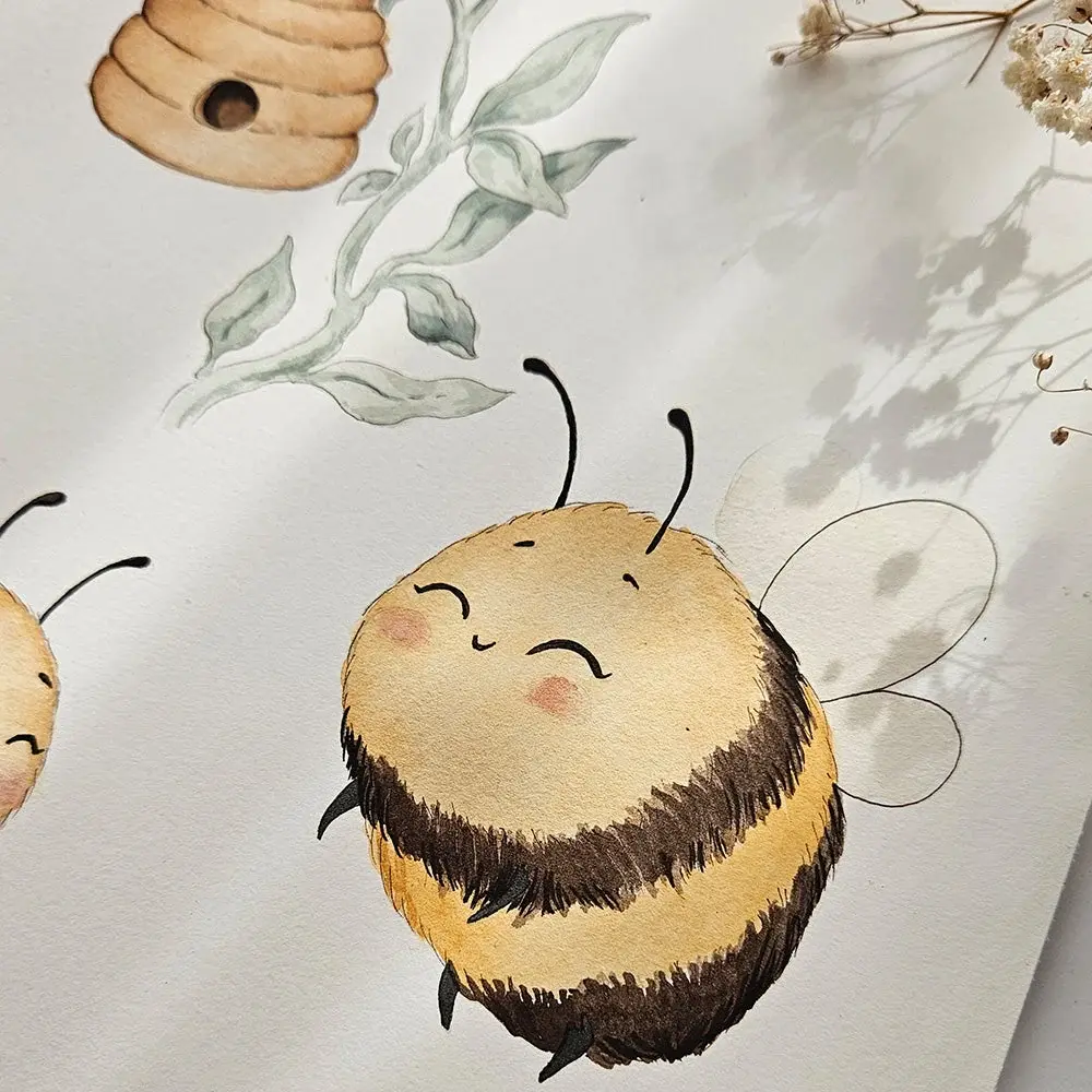 Snuggle Hunny Kids Snuggle Hunny Bumblebees Organic Fitted Cot Sheet