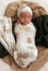 Snuggle Hunny Kids Snuggle Hunny Highland Cows Organic Jersey Wrap & Beanie Set