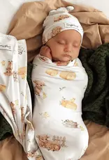 Snuggle Hunny Kids Snuggle Hunny Highland Cows Organic Jersey Wrap & Beanie Set