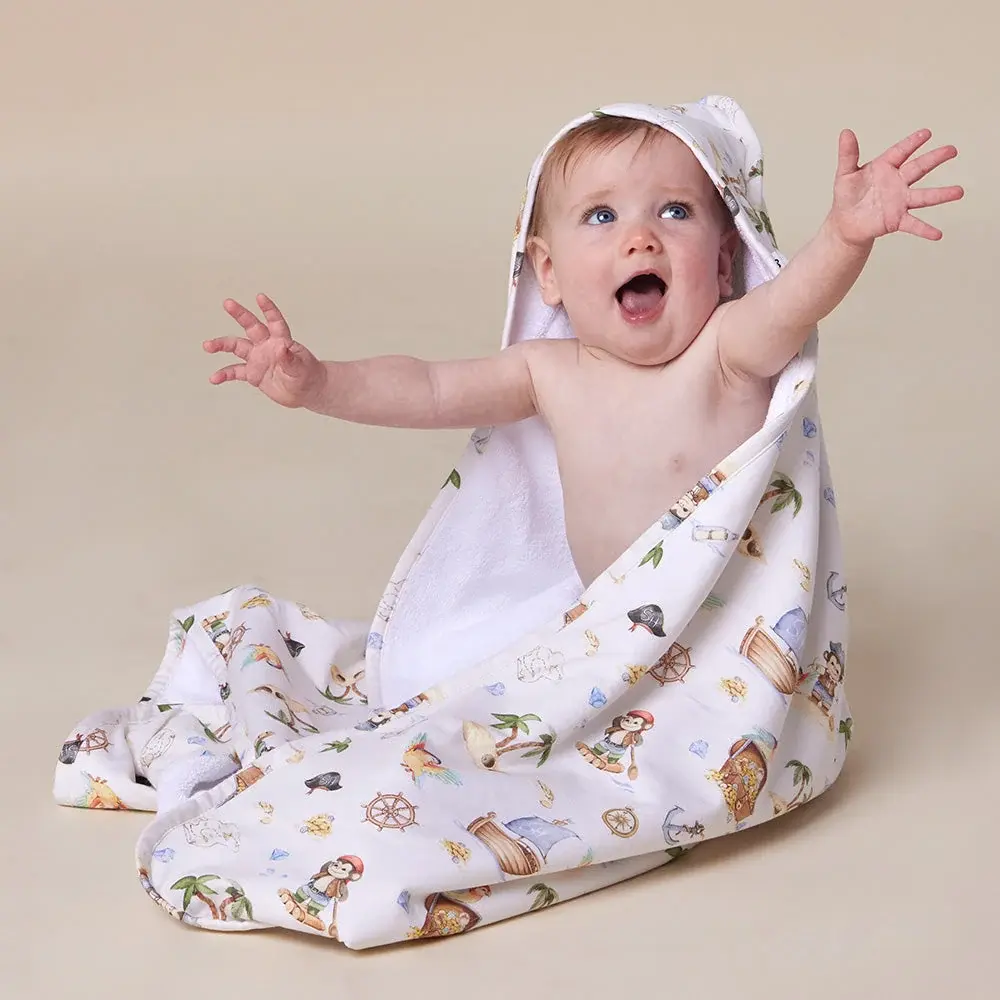 Snuggle Hunny Kids Snuggle Hunny Treasure Island Organic Hooded Baby Towel