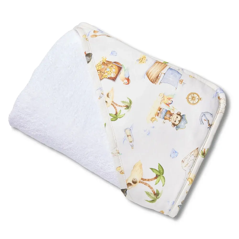 Snuggle Hunny Kids Snuggle Hunny Treasure Island Organic Hooded Baby Towel