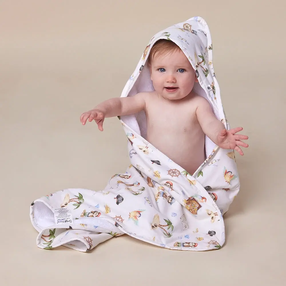 Snuggle Hunny Kids Snuggle Hunny Treasure Island Organic Hooded Baby Towel