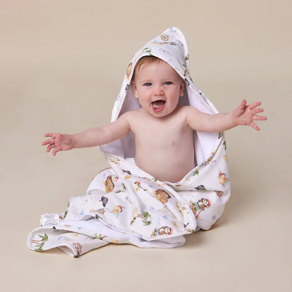 Snuggle Hunny Kids Snuggle Hunny Treasure Island Organic Hooded Baby Towel