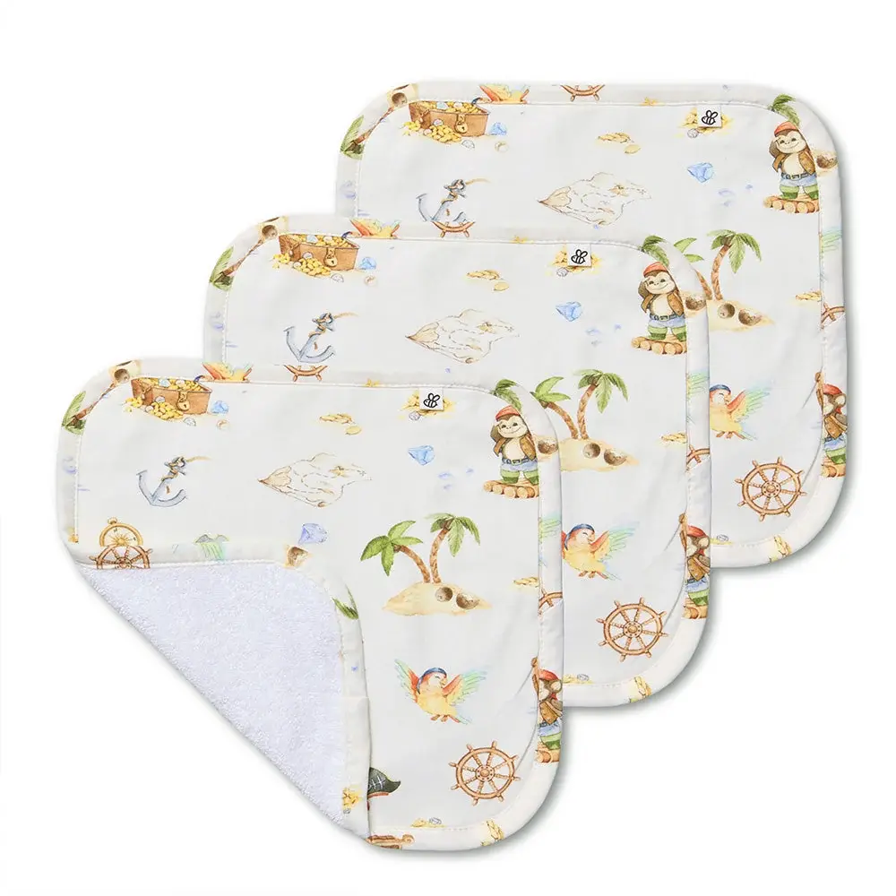 Snuggle Hunny Kids Snuggle Hunny Treasure Island Organic Wash Cloths - 3 Pack